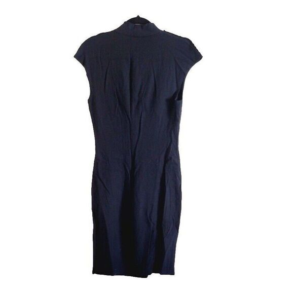 Helmut Lang Twisted Front Cap Sleeve Dress in Black Sheath Dress Size 4 - Picture 5 of 8